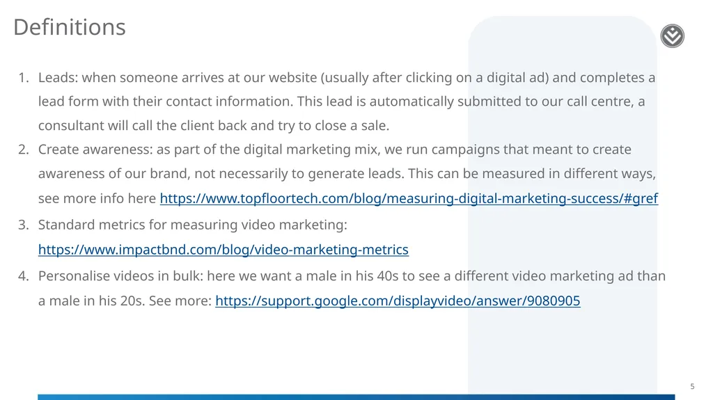 2019 Digital Marketing case study: Graduate - slide 5 of 5