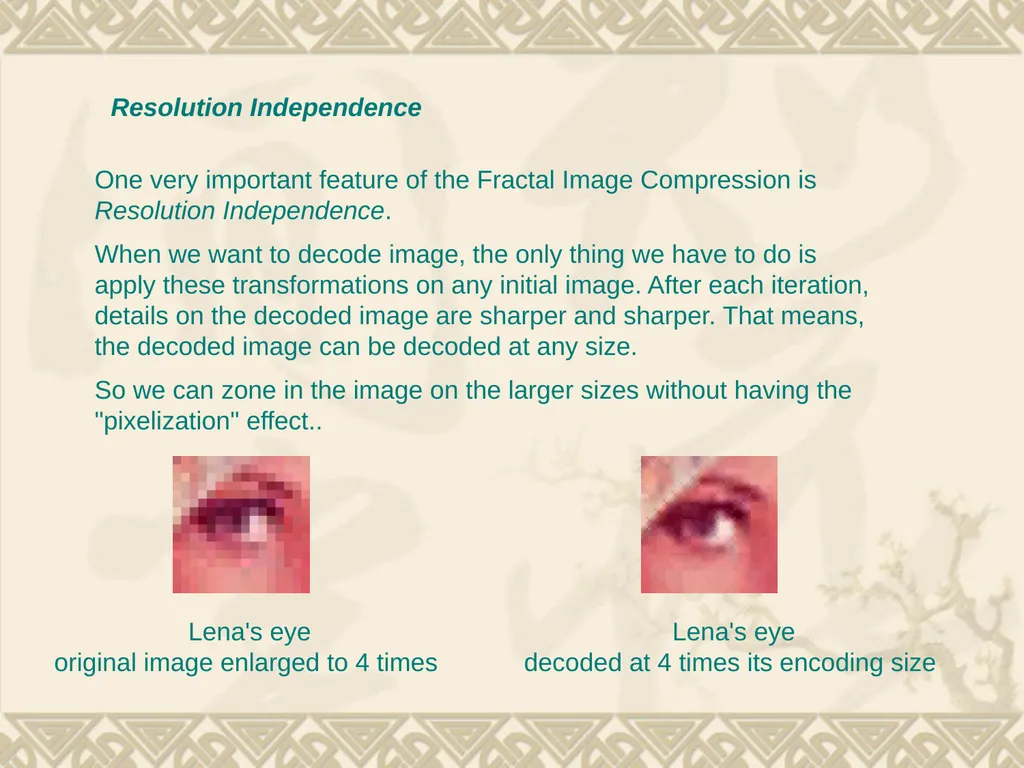 5. Fractal Compression Fractal compression is a - slide 38 of 38