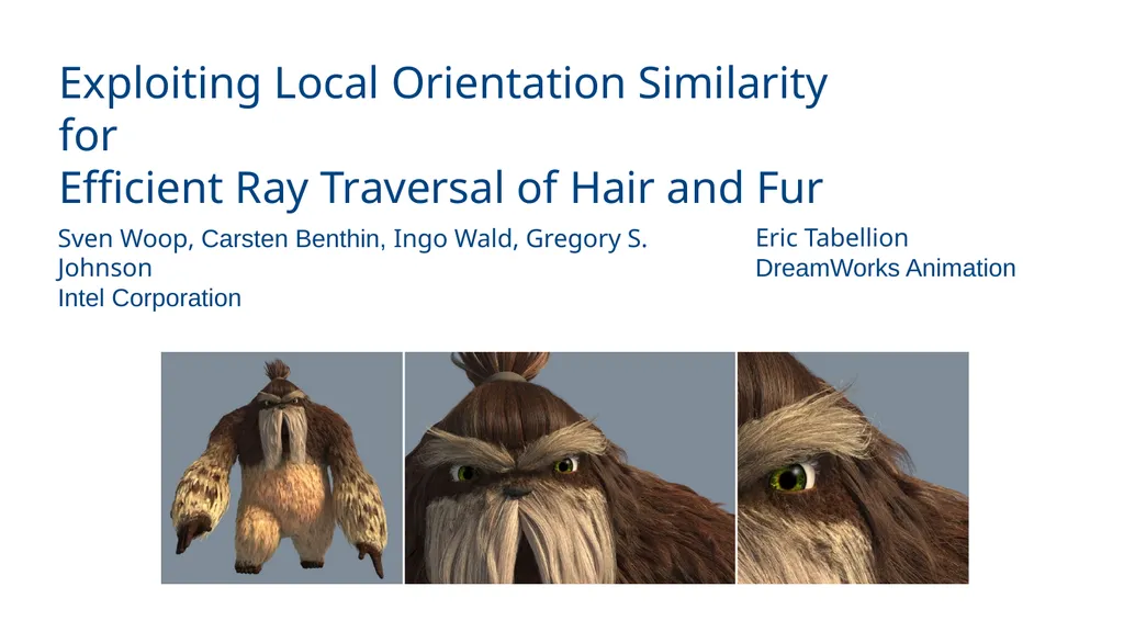 Exploiting Local Orientation Similarity for - slide 1 of 32