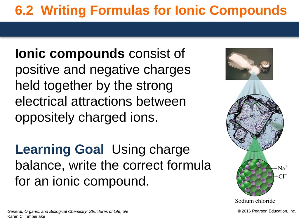 6.2 Writing Formulas for Ionic Compounds Ionic - slide 1 of 10