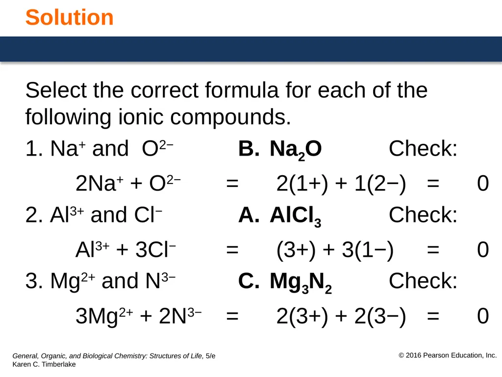 6.2 Writing Formulas for Ionic Compounds Ionic - slide 10 of 10