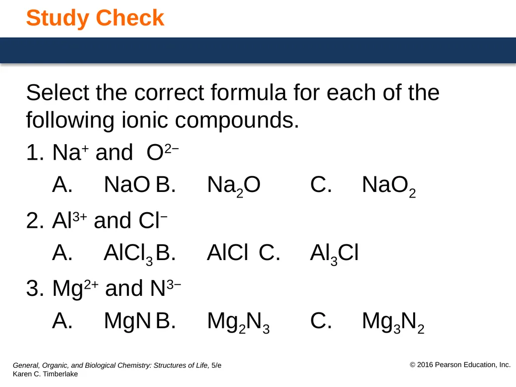 6.2 Writing Formulas for Ionic Compounds Ionic - slide 9 of 10