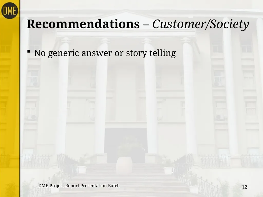 Title of Summer Internship Project Report Company - slide 12 of 15