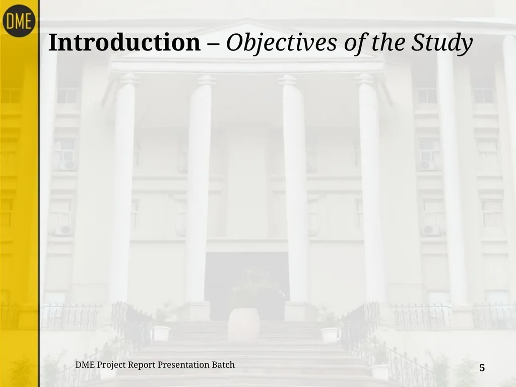 Title of Summer Internship Project Report Company - slide 5 of 15