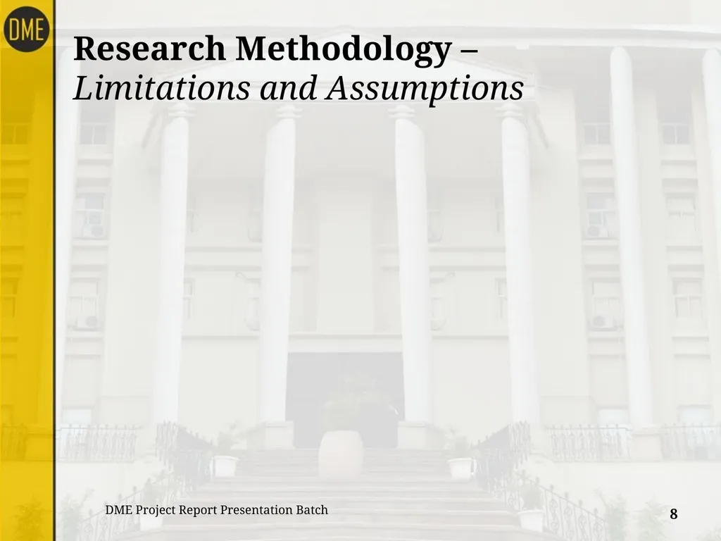 Title of Summer Internship Project Report Company - slide 8 of 15