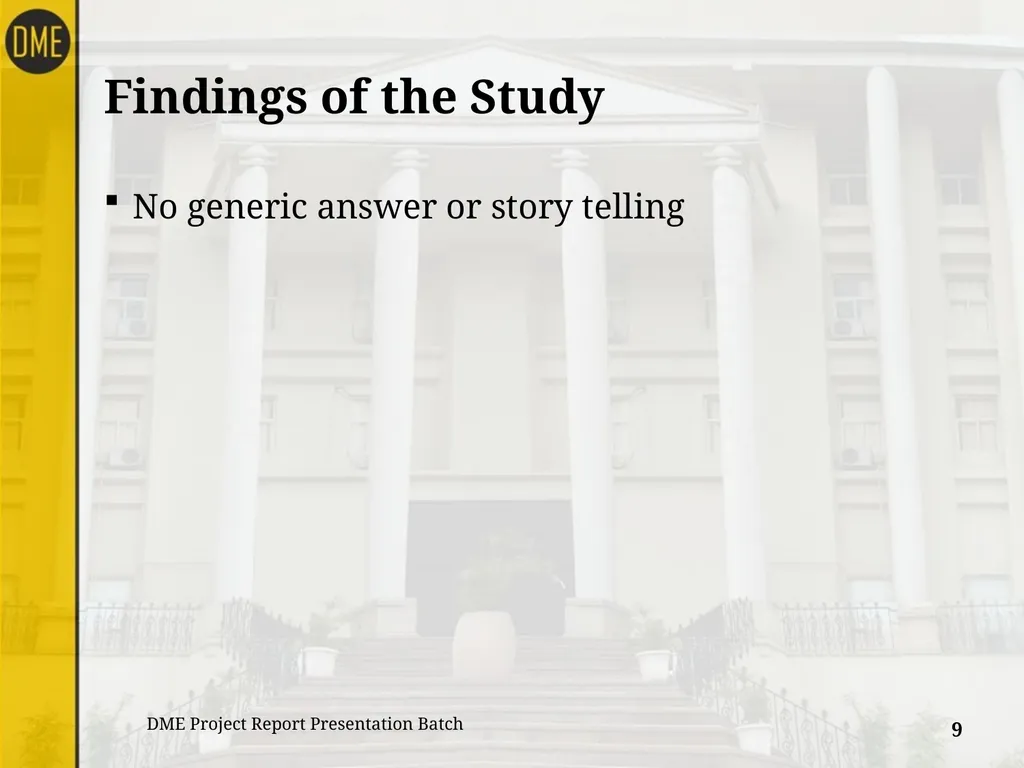 Title of Summer Internship Project Report Company - slide 9 of 15