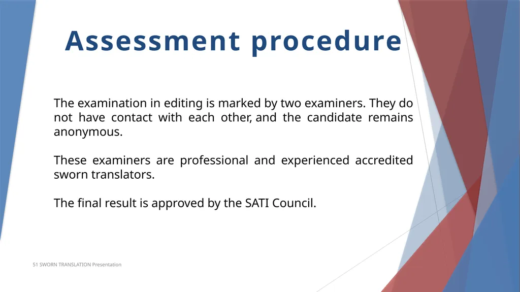 Accreditation in Sworn Translation Prerequisites - slide 13 of 23