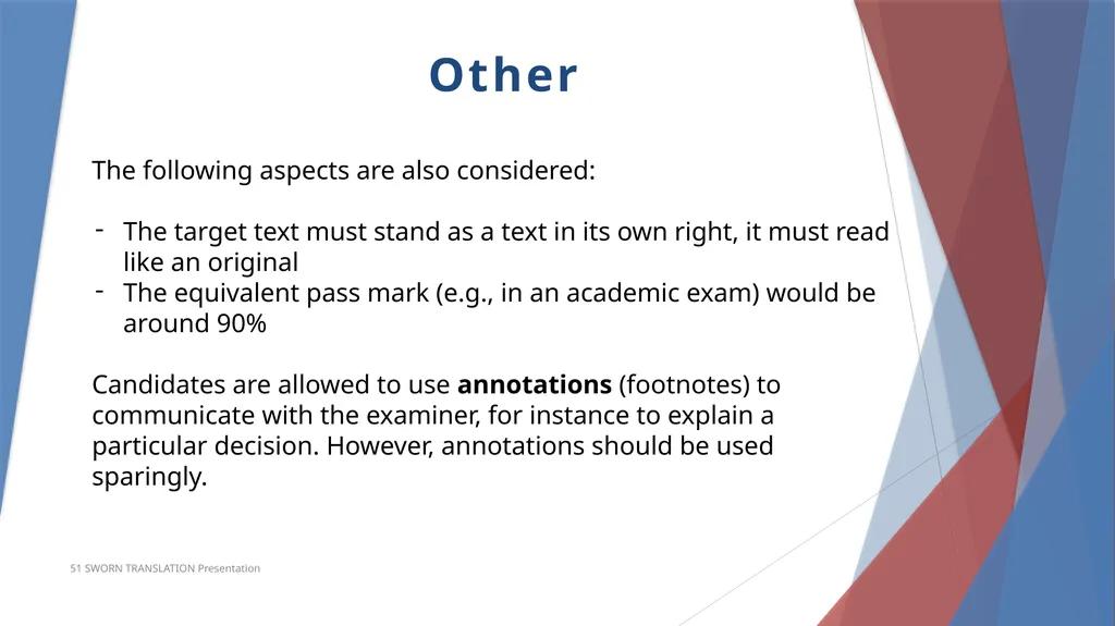 Accreditation in Sworn Translation Prerequisites - slide 17 of 23