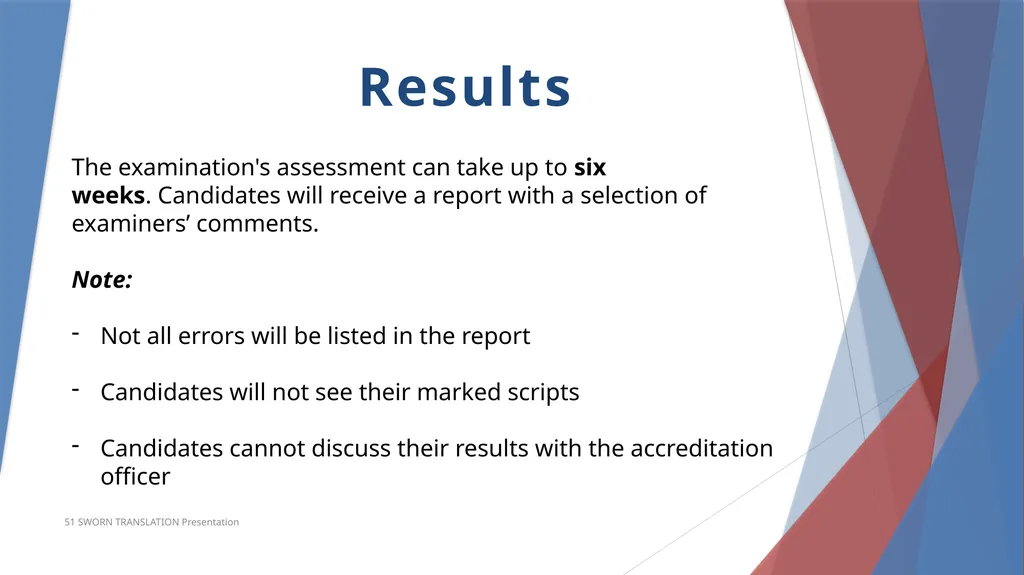Accreditation in Sworn Translation Prerequisites - slide 18 of 23