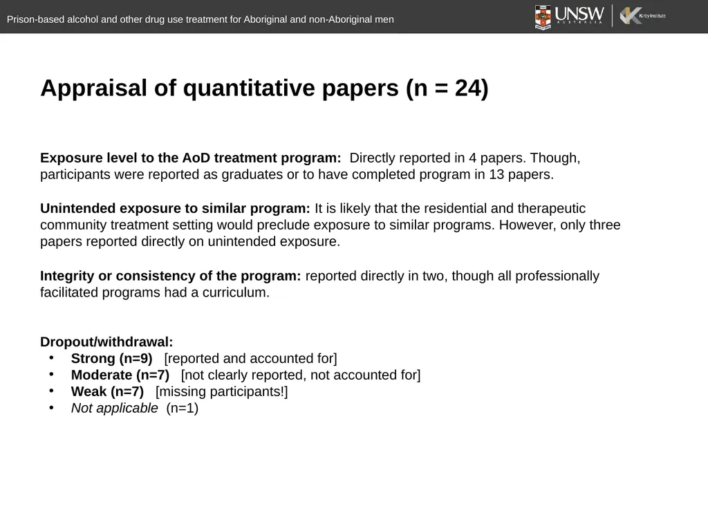 A systematic review of prison-based behavioural - slide 13 of 20