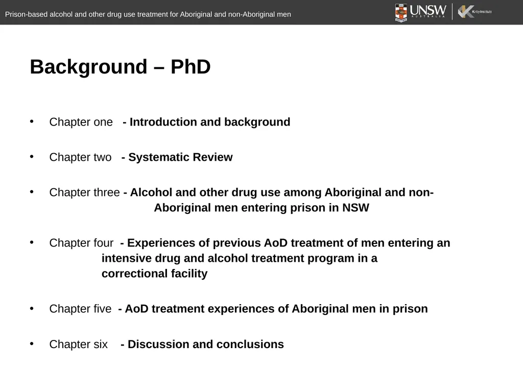 A systematic review of prison-based behavioural - slide 2 of 20