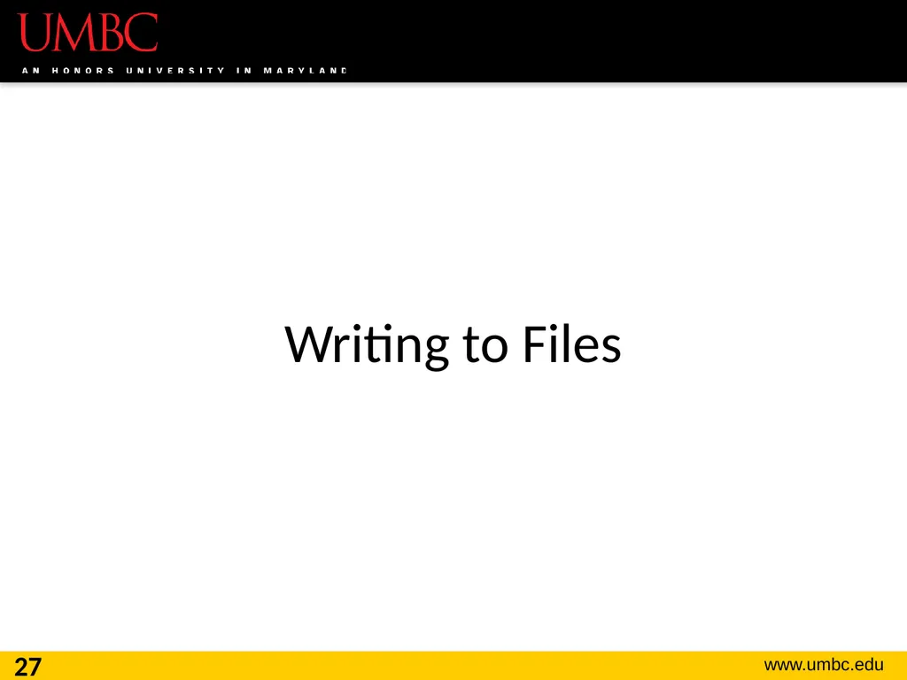 CMSC201 Computer Science I for Majors Lecture 16 – - slide 27 of 39