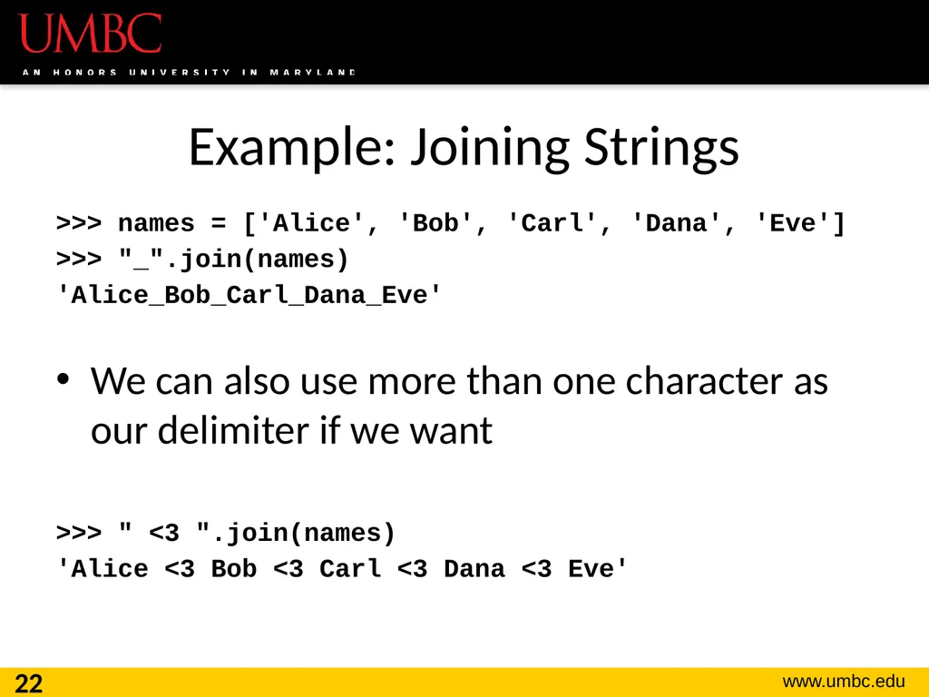 CMSC201 Computer Science I for Majors Lecture 16 – - slide 22 of 39