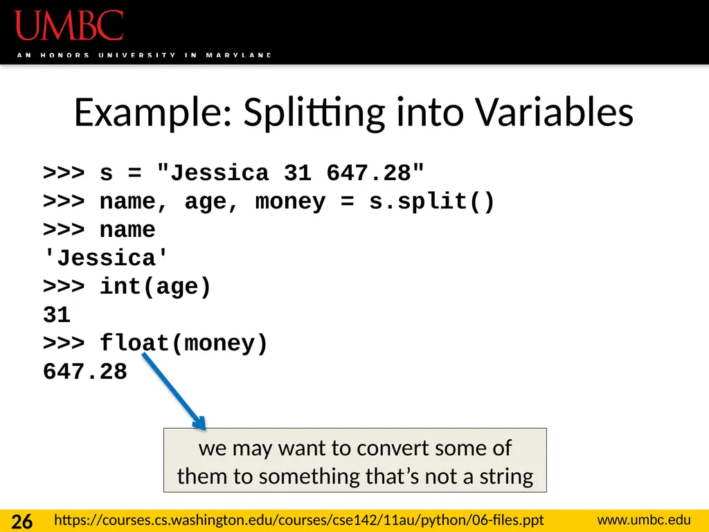CMSC201 Computer Science I for Majors Lecture 16 – - slide 26 of 39