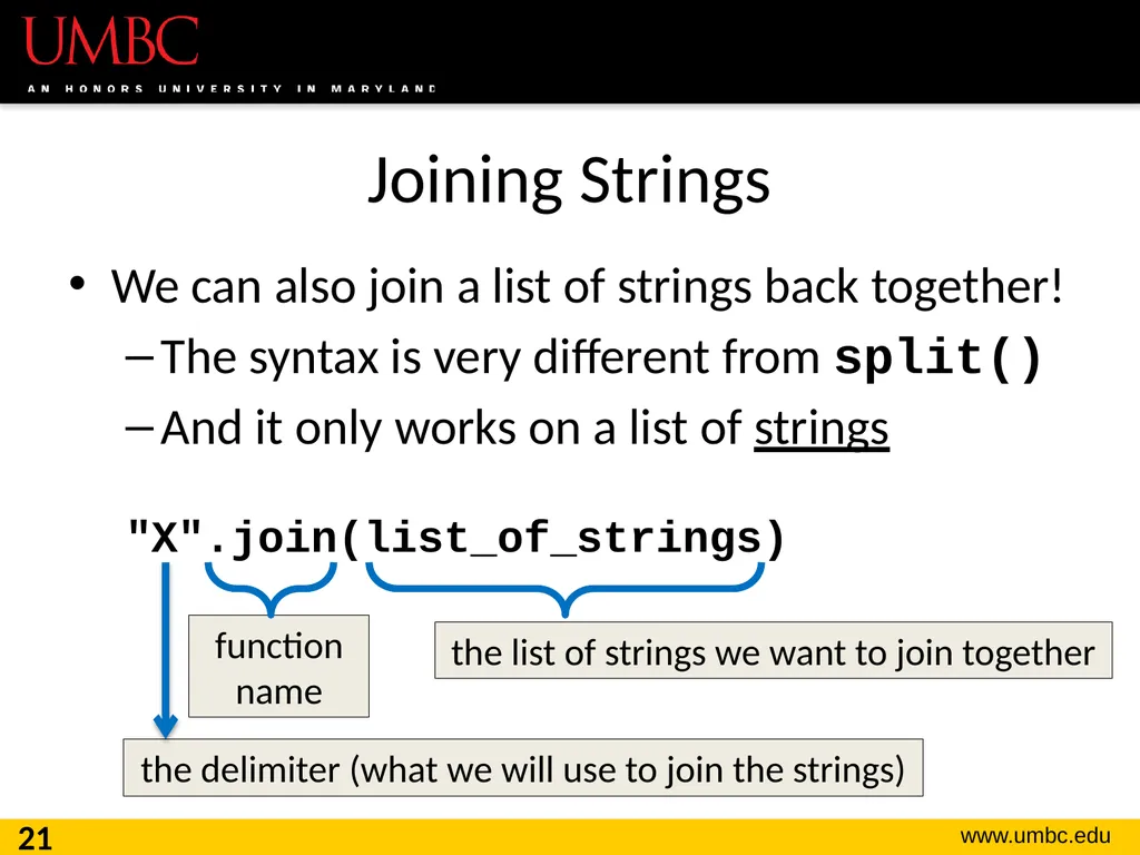 CMSC201 Computer Science I for Majors Lecture 16 – - slide 21 of 39