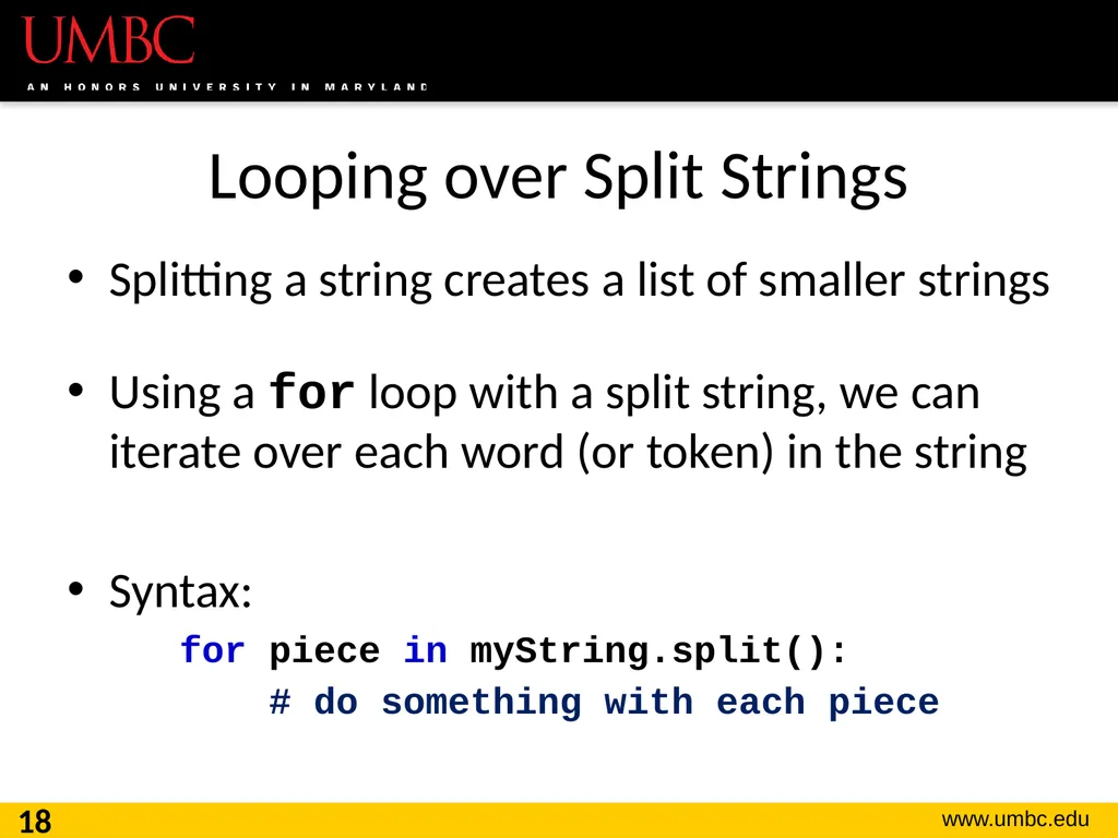 CMSC201 Computer Science I for Majors Lecture 16 – - slide 18 of 39