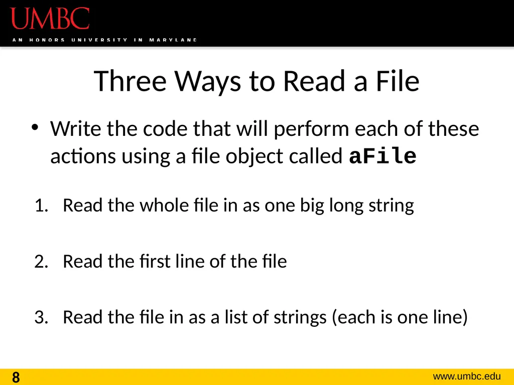 CMSC201 Computer Science I for Majors Lecture 16 – - slide 8 of 39