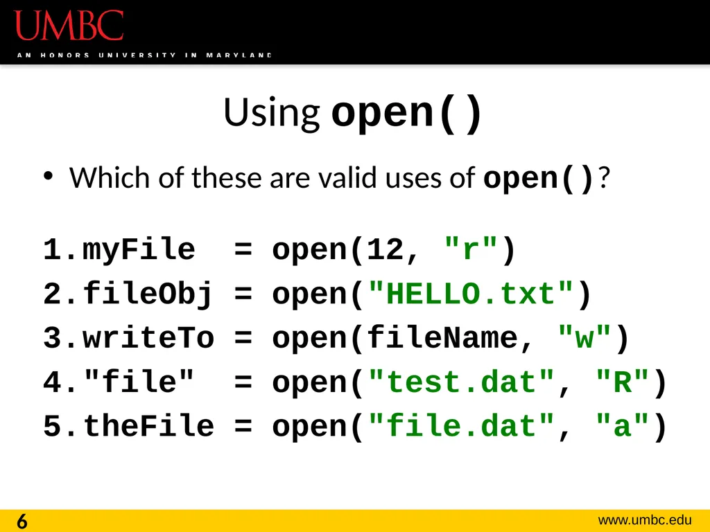 CMSC201 Computer Science I for Majors Lecture 16 – - slide 6 of 39