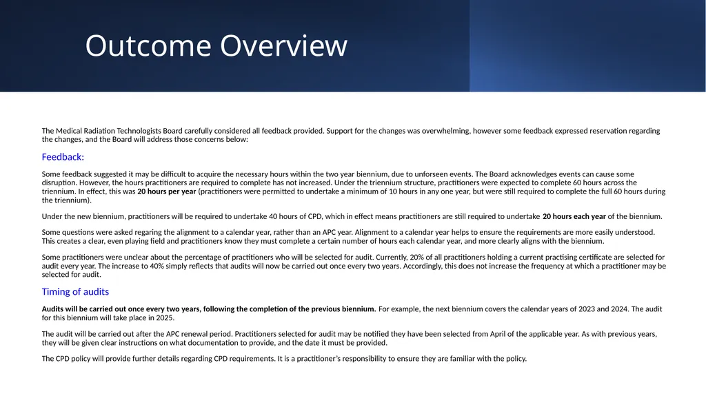 Consultation Outcome 2022 Outcome Overview The - slide 4 of 4