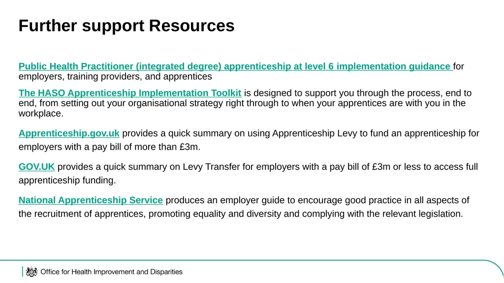 Level 6 Public Health Practitioner (L6 PHP) - slide 22 of 23