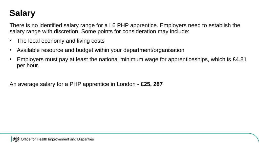 Level 6 Public Health Practitioner (L6 PHP) - slide 20 of 23