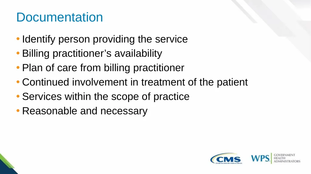 Medicare Incident to Guidelines March 2024 - slide 25 of 35