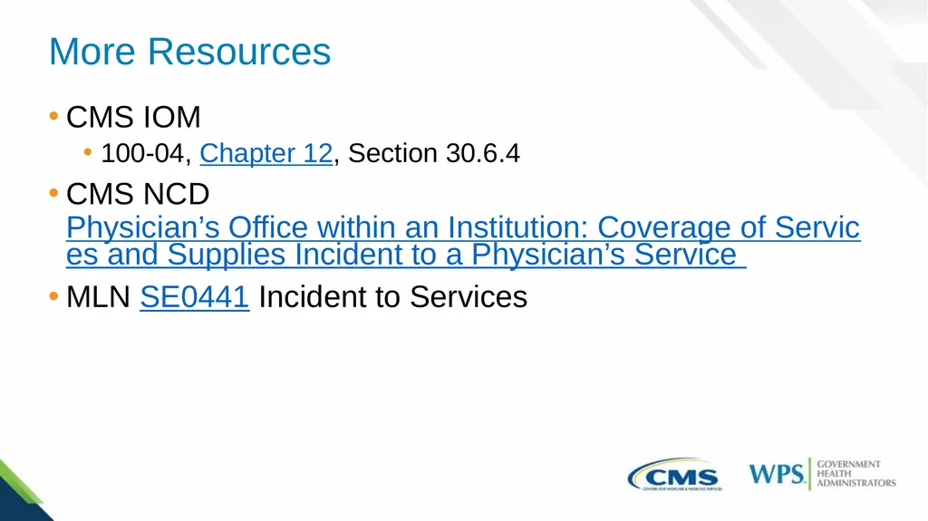 Medicare Incident to Guidelines March 2024 - slide 32 of 35