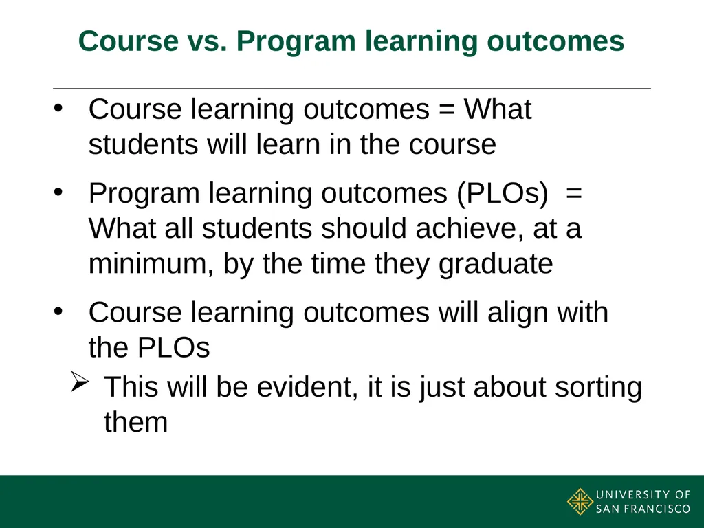 Writing Effective Program Learning Outcomes - slide 6 of 19