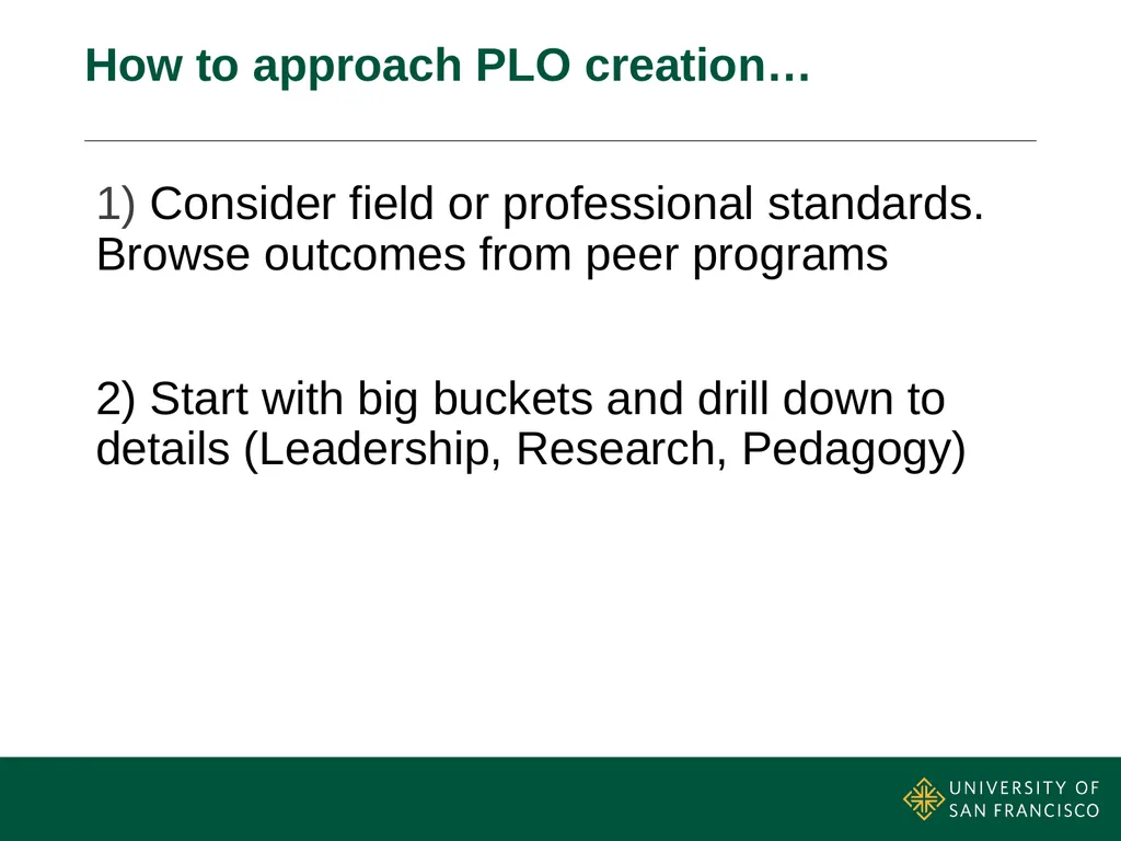 Writing Effective Program Learning Outcomes - slide 12 of 19