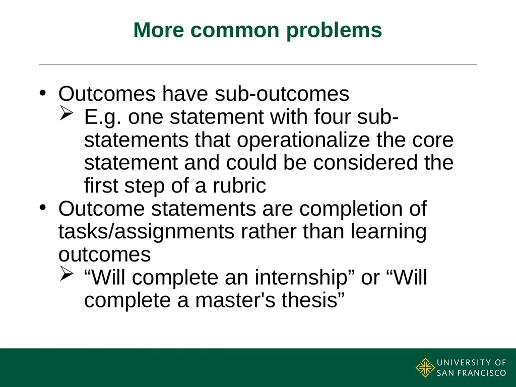 Writing Effective Program Learning Outcomes - slide 11 of 19