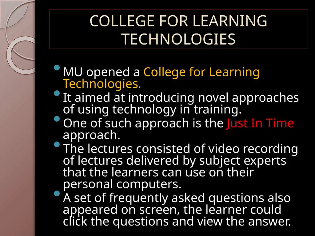 E-LEARNING INITIATIVES AT MOTOROLA PRESENTED BY: - slide 13 of 18