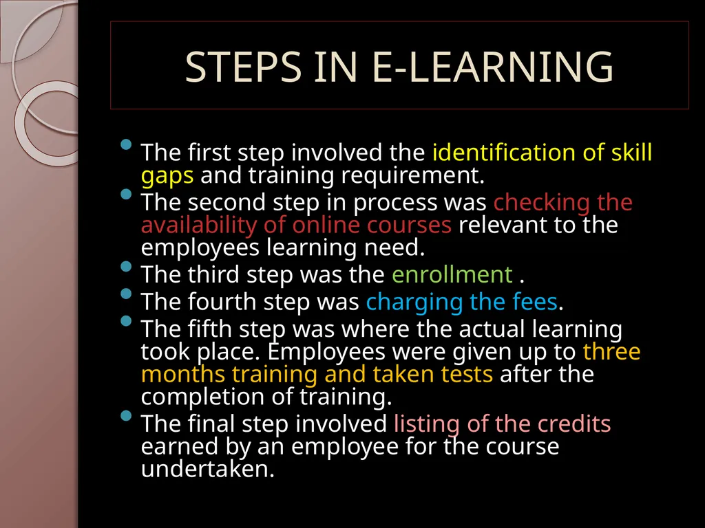 E-LEARNING INITIATIVES AT MOTOROLA PRESENTED BY: - slide 12 of 18