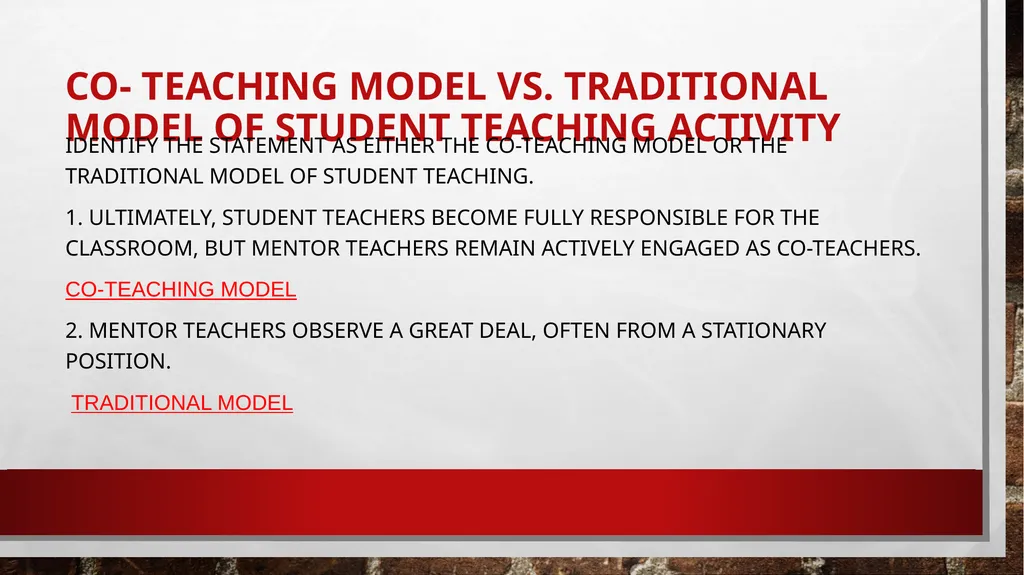 Co-teaching in student teaching A winning - slide 5 of 21