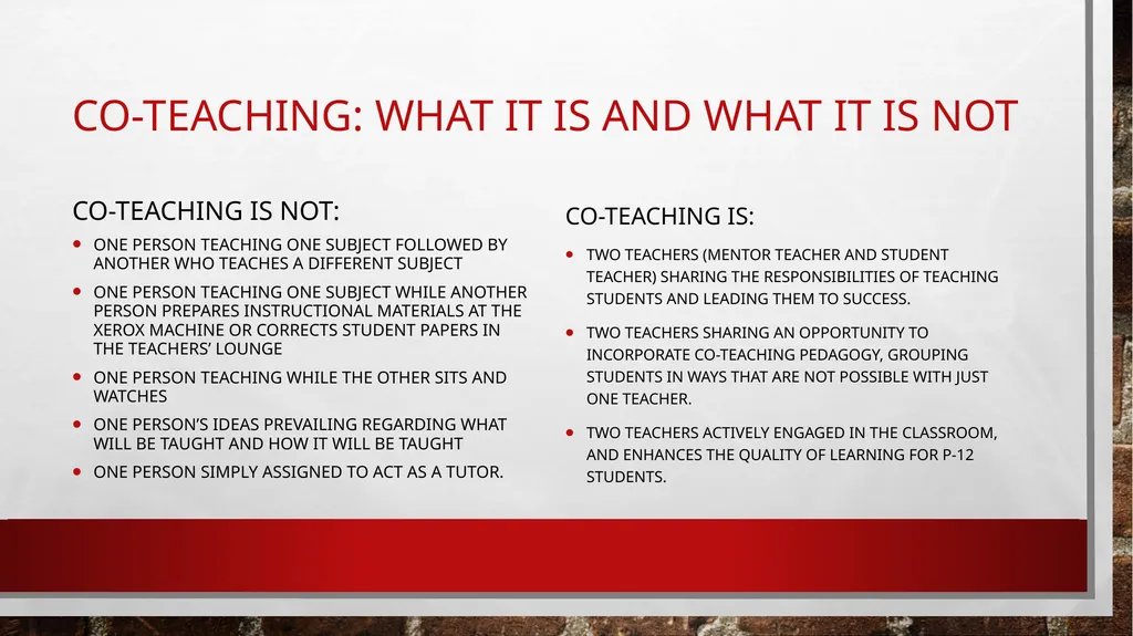 Co-teaching in student teaching A winning - slide 3 of 21