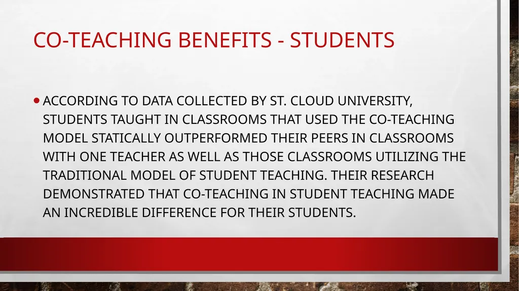 Co-teaching in student teaching A winning - slide 12 of 21