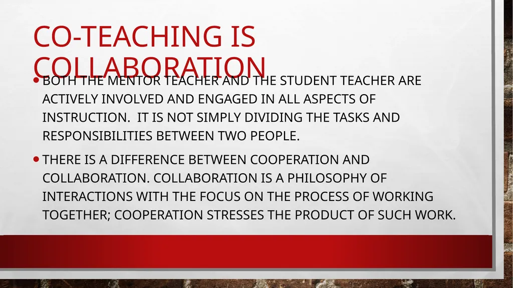 Co-teaching in student teaching A winning - slide 13 of 21