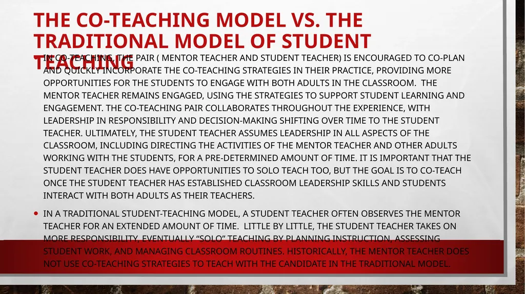 Co-teaching in student teaching A winning - slide 4 of 21