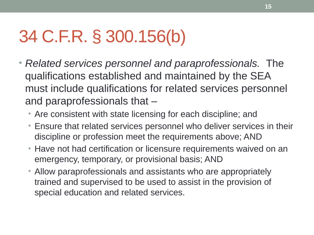 Highly qualified requirements Wyoming Department - slide 15 of 39