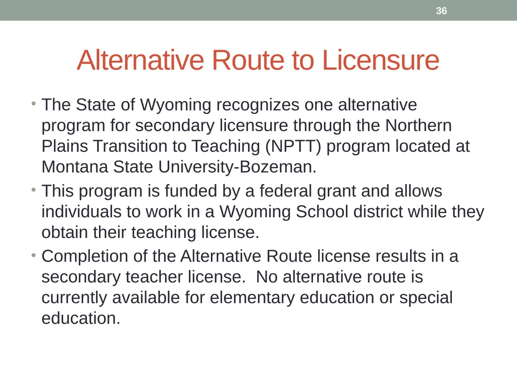 Highly qualified requirements Wyoming Department - slide 36 of 39