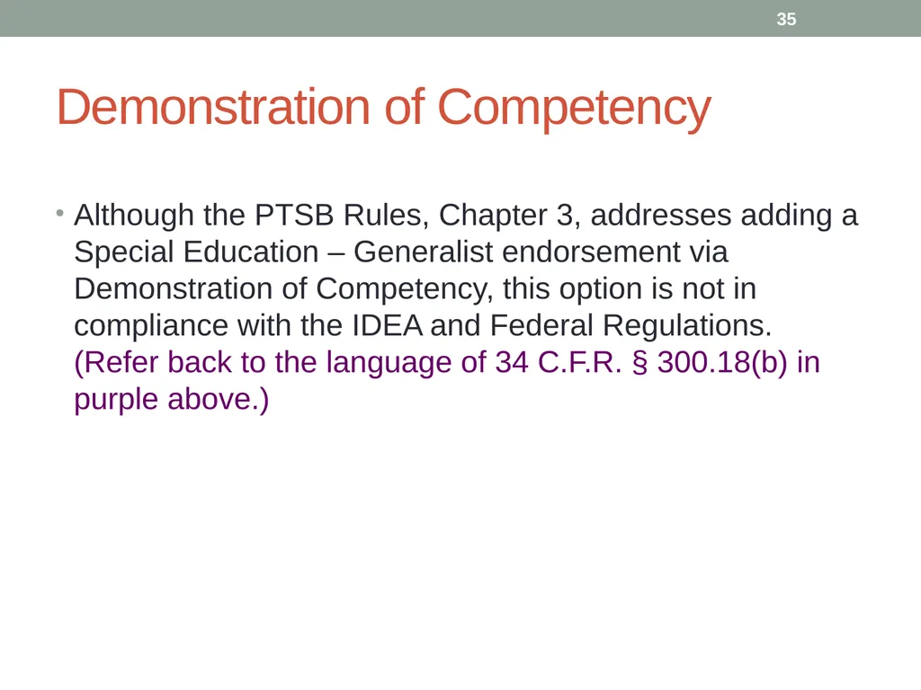 Highly qualified requirements Wyoming Department - slide 35 of 39