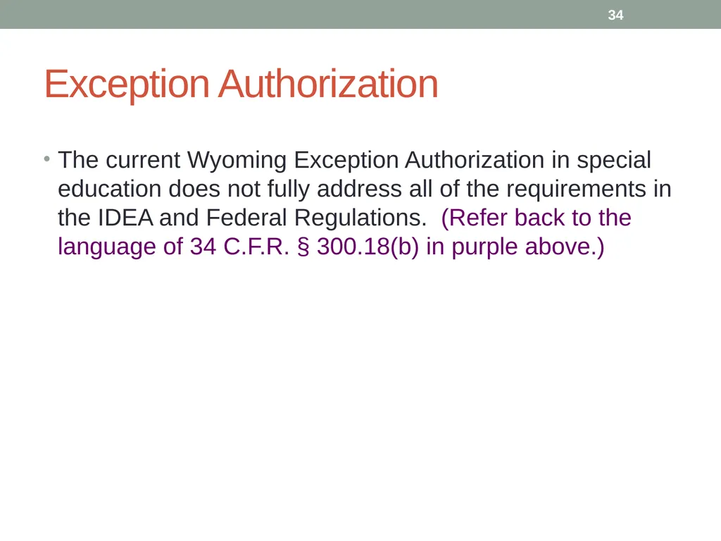 Highly qualified requirements Wyoming Department - slide 34 of 39