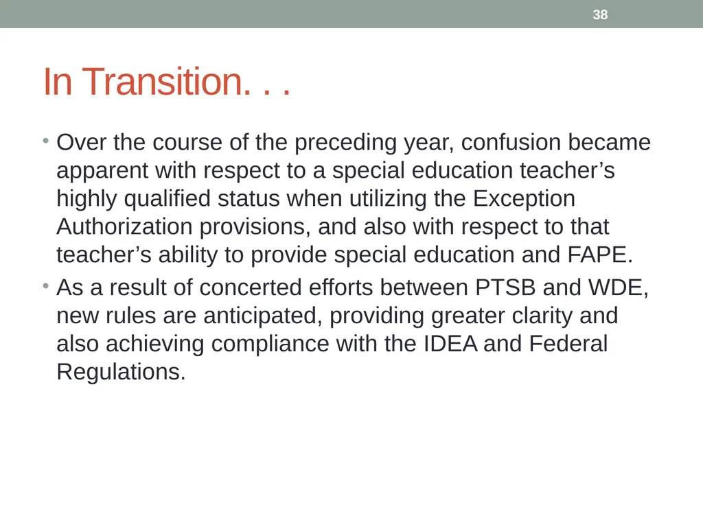 Highly qualified requirements Wyoming Department - slide 38 of 39