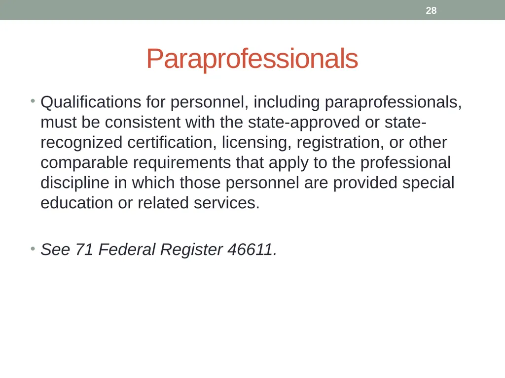 Highly qualified requirements Wyoming Department - slide 28 of 39