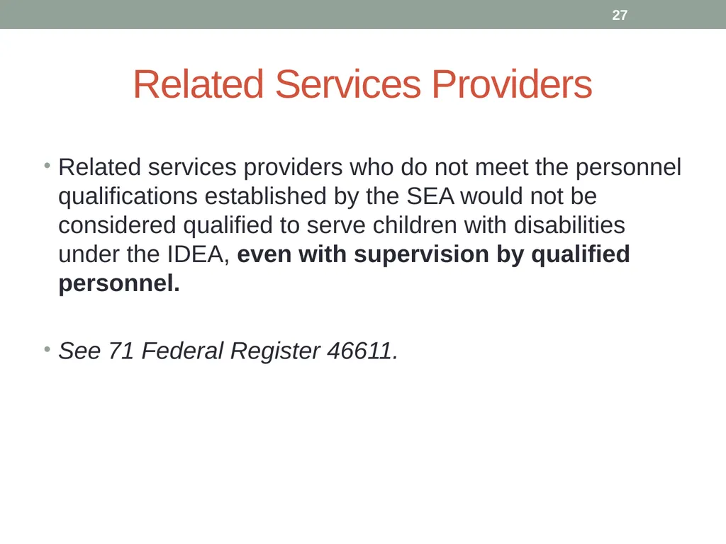 Highly qualified requirements Wyoming Department - slide 27 of 39