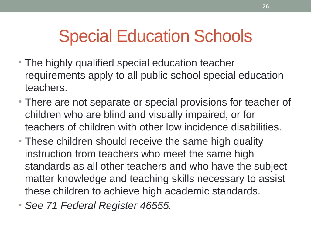 Highly qualified requirements Wyoming Department - slide 26 of 39