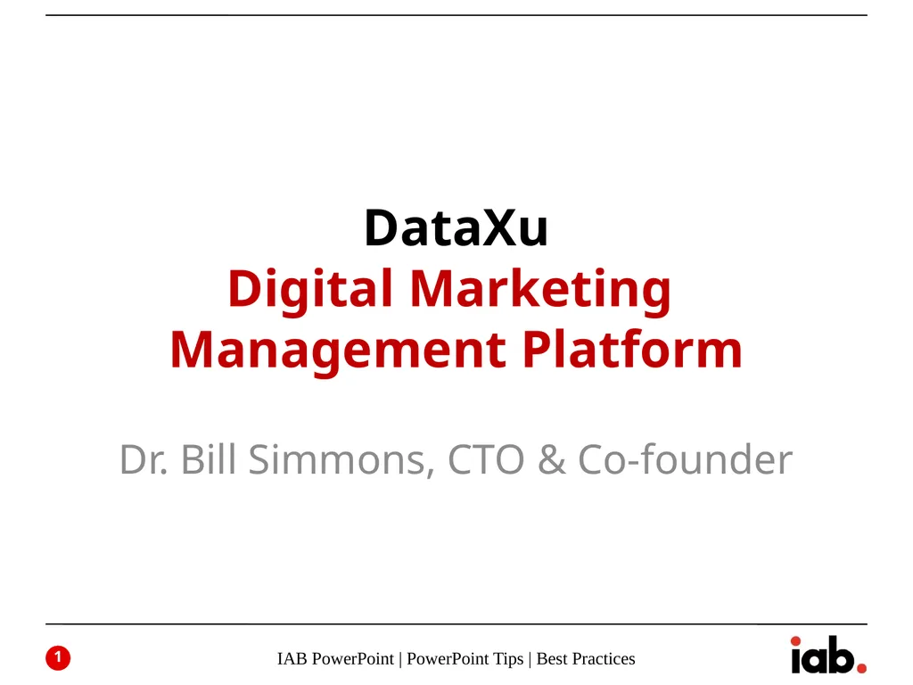 DataXu Digital Marketing Management Platform Dr.