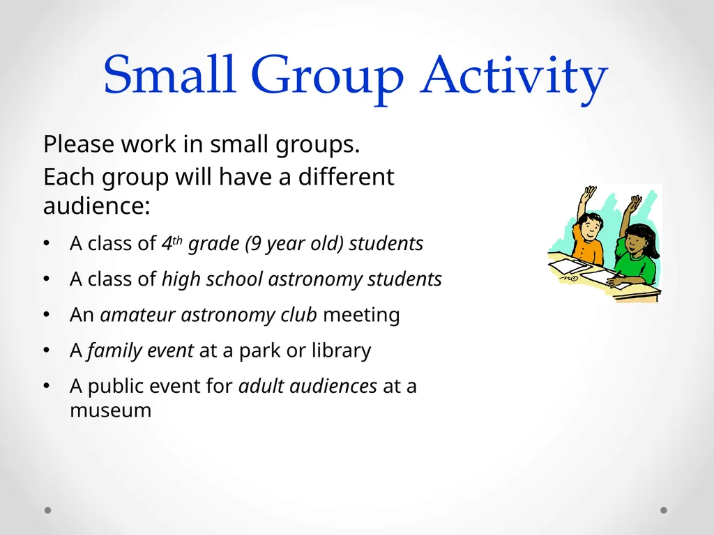 Sharing Planetary Science Understanding Audience - slide 4 of 10