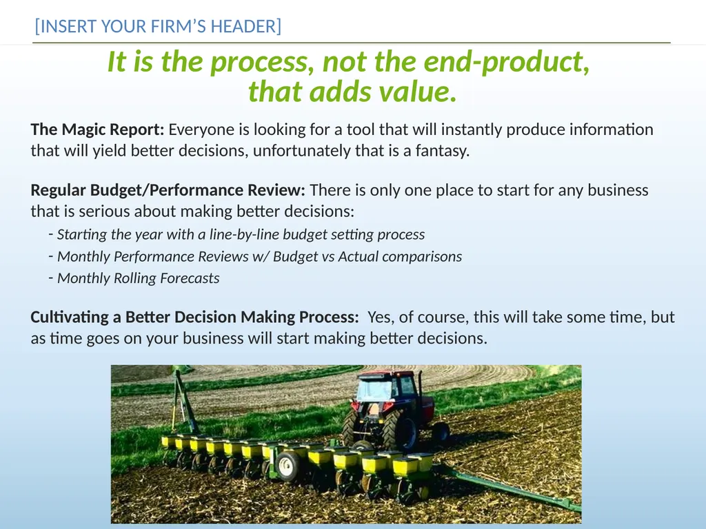 Budget, Forecast & Plan for More Profit [INSERT - slide 10 of 13