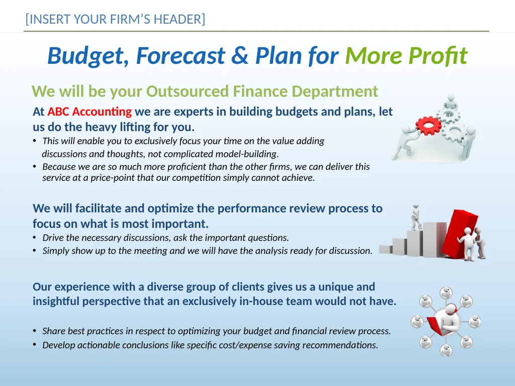 Budget, Forecast & Plan for More Profit [INSERT - slide 6 of 13