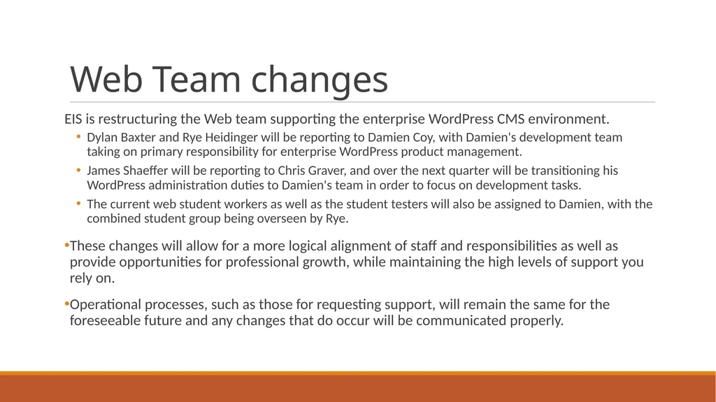 WordPress Unit Web Coordinators Monthly Summit – - slide 5 of 8